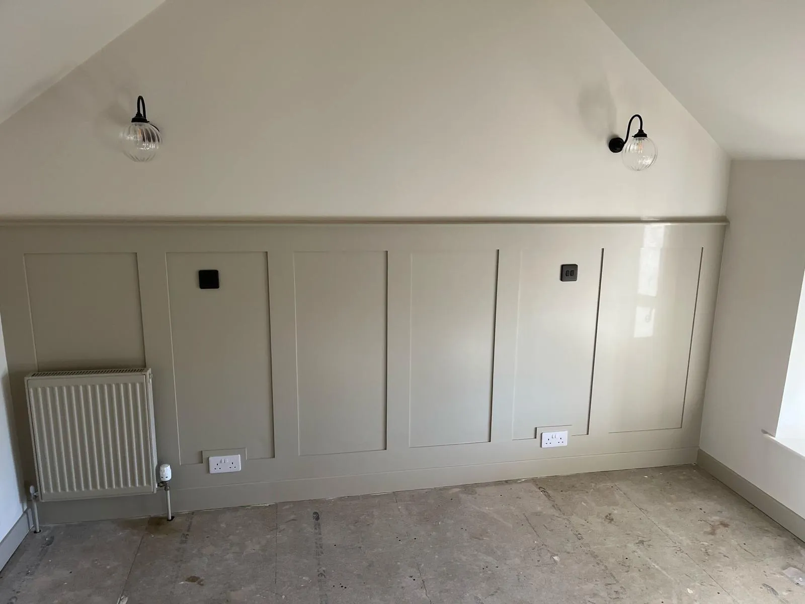 loft conversion with radiator