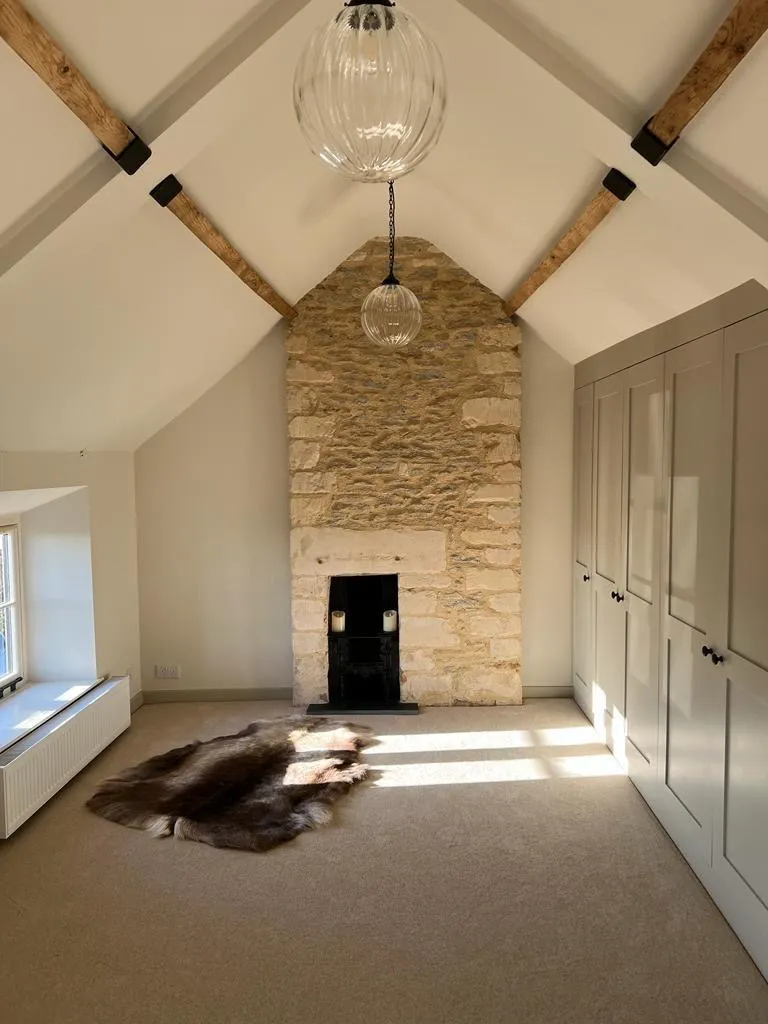 loft conversion with fireplace