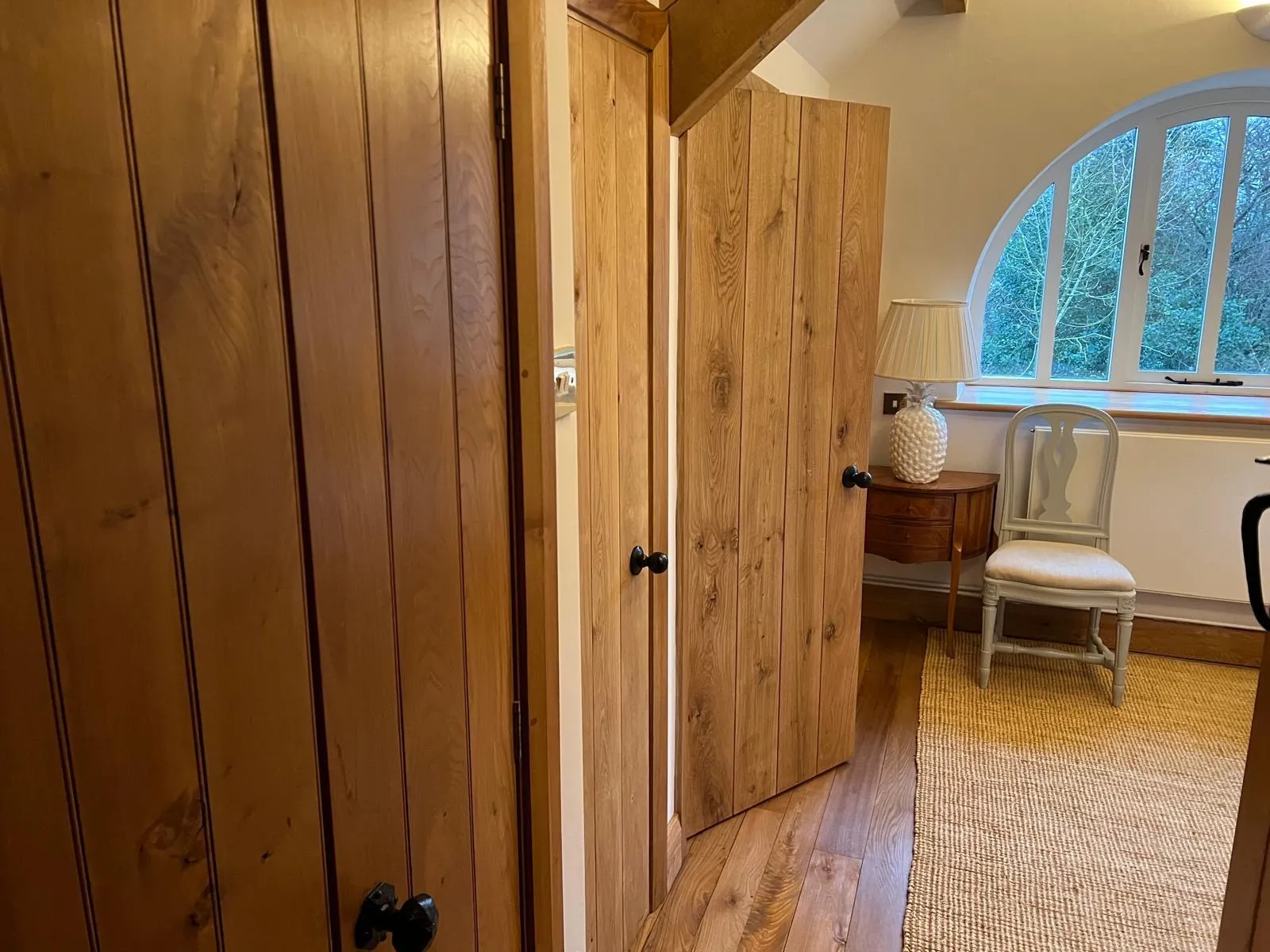 doors on the wall curved window