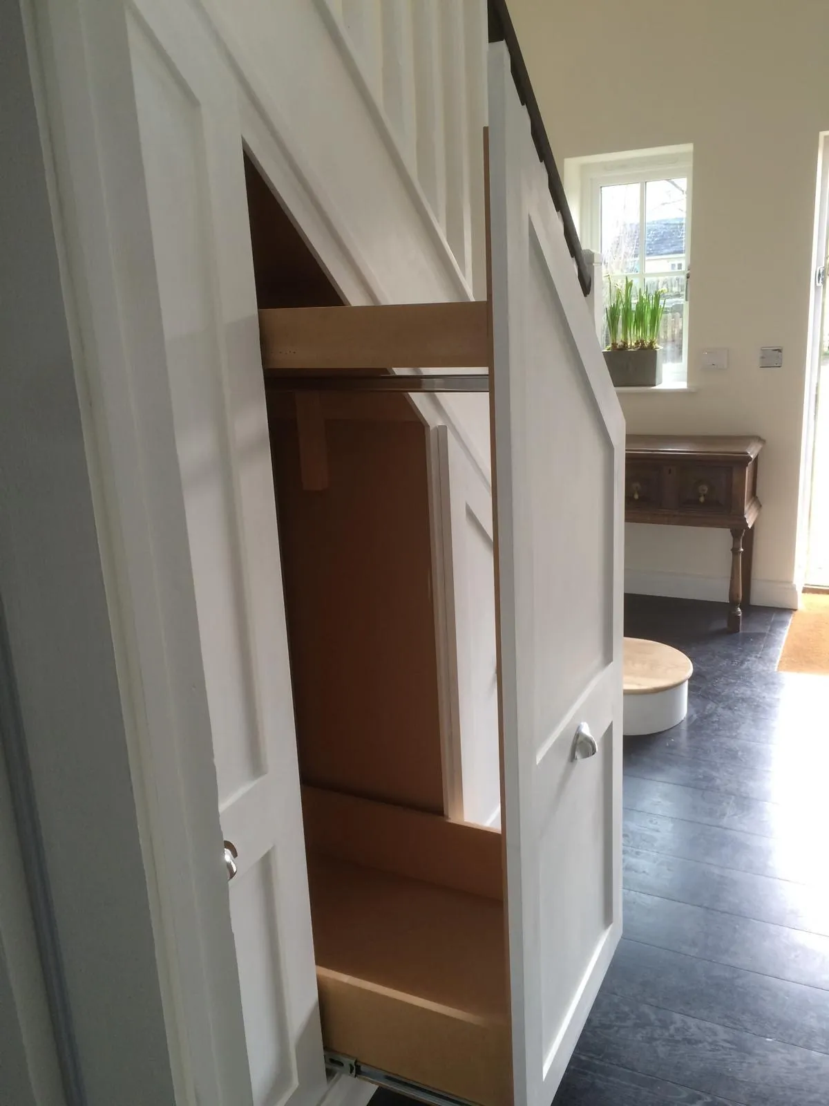 open under stairs storage